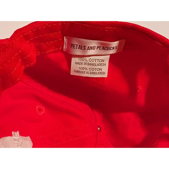 Petal and Peacocks Red Rooster Make It Hot Sriracha Hat OSFM ADJUSTABLE - Picture 10 of 10